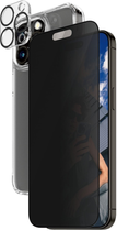 Набір PanzerGlass Privacy 3-in-1 Pack для Apple iPhone 15 Pro Max чохол + Захисне скло + Захисне скло для камери (B1175+P2812) - зображення 1