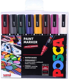 Zestaw markerów Posca PC 5M Medium Tip Deep Colors 8 szt (5012788070873) - obraz 1