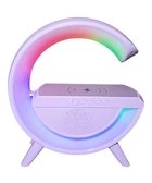 Настольная лампа-ночник Led Wireless Charging Speaker Google (BT2301) 15W беспроводная с колонкой, радио и беспроводной зарядкой White