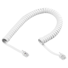 Kabel DPM telefoniczny spiralny RJ10 2 m BMTF15 biały (5900672656404) - obraz 1