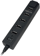 Hub USB LogiLink USB 2.0 Type-A 7-portowy z wyłącznikiem Black (4052792006889) - obraz 1