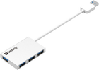 USB-хаб Sandberg USB 3.0 Pocket Hub 4-портовий Silver (5705730133886) - зображення 2