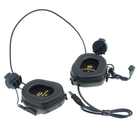 Активні тактичні навушники з комунікаційною гарнітурою Earmor M32H для шоломів. Колір: Чорний - зображення 3