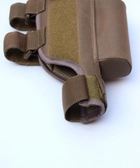 Щока на приклад зброї регульована BB1, накладка підщічник на приклад АК, гвинтівки, рушниці з панелями під патронташ Койот - зображення 4