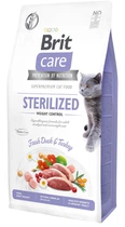 Сухой корм для кошек Brit Care Cat GF Sterilized Weight Control для стерилизованных и с избыточным весом с уткой и индейкой