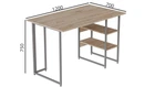 Комп'ютерний стіл Ferrum-decor Кевін 75x120x70 сірий ДСП Дуб Сан-Маріно 32мм