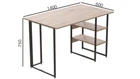 Комп'ютерний стіл Ferrum-decor Кевін 75x140x60 чорний ДСП Дуб Сан-Маріно 32мм