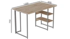 Компьютерный стол Ferrum-decor Кевин 75x120x60 серый ДСП Дуб Сан-Марино 32мм
