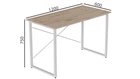 Комп'ютерний стіл Ferrum-decor Дейв 75x120x60 білий ДСП Дуб Сан-Маріно 32мм