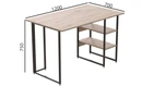 Комп'ютерний стіл Ferrum-decor Кевін 75x120x70 чорний ДСП Дуб Сан-Маріно 16мм