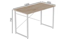 Комп'ютерний стіл Ferrum-decor Дейв 75x100x60 білий ДСП Дуб Сан-Маріно 16мм