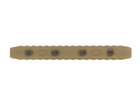 Планка Пикатинни КРУК CRC 9026 Coyote Tan на 15 слотов с креплением M-Lok - изображение 3
