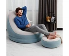 Кресло надувное Bestway 75053 с пуфиком (Серый)