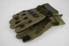 Тактичні рукавички з пальцями на штучному хутрі 9020_XXL_Olive - зображення 4
