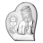 Серебряная икона Первое Причастие девочки (12 x 14,5 см) Valenti 81094 2L