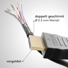 Kabel Goobay High Speed ​​z Ethernetem HDMI - HDMI 0.5 m Czarny (4040849691225) - obraz 3