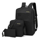 Рюкзак городской 3в1 Backpack 9018 дорожный комплект черный (5712CS566)
