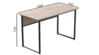 Компьютерный стол Ferrum-decor Коди 75x140x70 черный ДСП Дуб Сан-Марино 32мм