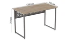 Компьютерный стол Ferrum-decor Майк 75x120x70 серый ДСП Дуб Сан-Марино 32мм