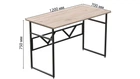 Компьютерный стол Ferrum-decor Раян 75x120x70 черный ДСП Дуб Сан-Марино 32мм