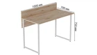 Комп'ютерний стіл Ferrum-decor Скай 75x100x70 білий ДСП Дуб Сан-Маріно 16мм