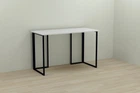 Компьютерный стол Ferrum-decor Ханна 75x140x70 черный ДСП Белое 16мм