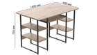 Компьютерный стол Ferrum-decor Тим 75x140x60 черный ДСП Дуб Сан-Марино 16мм