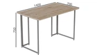 Компьютерный стол Ferrum-decor Ханна 75x140x70 серый ДСП Дуб Сан-Марино 16мм