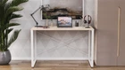 Письменный стол Ferrum-decor Серии Конект 75x120x60 белый ДСП Дуб Сан-Марино 16мм (XK00170)