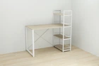 Письмовий стіл Ferrum-decor Серії Конект c етажеркою 75x120x60 білий ДСП Дуб Сонома 16мм (XK00190)