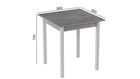 Стол кухонный Ferrum-decor Диего 75x80x80 Белый ДСП Бетон 16мм (DIE0042)