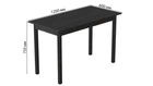 Стол кухонный Ferrum-decor Марио 75x120x60 Черный ДСП Сосна Кембра 16мм (MAR0003)