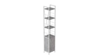 Етажерка 4/34 Ferrum-decor Серії Конект з тумбою 179x34x28 Білий ДСП Бетон (FD1055)