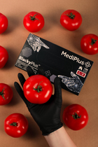 Рукавички нітрилові MediPlus BlackyPlus L Чорні 100 шт (00-00000127) - изображение 2