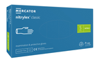 Рукавички нітрилові Mercator Medical Nitrylex Classic S Сині 100 шт (00-00000012) - зображення 1
