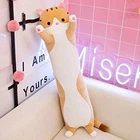 Гигантская мягкая плюшевая игрушка Длинный Кот Батон котейка-подушка 110 см brown