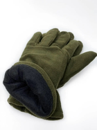 Перчатки зимние на искусственном меху цвет олива - изображение 3