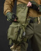 Тактическая поясная сумка на ногу SWAT Cordura 1000D олива (16703) - изображение 2