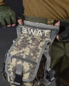 Тактическая поясная сумка на ногу SWAT Cordura 1000D серый пиксель (13992) - изображение 6