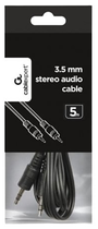 Kabel audio stereo Cablexpert CCA-404-5M 3.5 mm 5 m Black (CCA-404-5M) - obraz 3