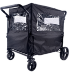 Osłona przeciwdeszczowa BabyTrold Fun Trolley Rain Cover z oknami czarna (5704211721710) - obraz 1