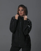Куртка женская тактическая Robokop 2.0 демисезон с капюшоном Чёрная XL - изображение 2