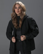 Куртка женская тактическая Robokop 2.0 демисезон с капюшоном Чёрная XL - изображение 5