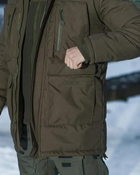 Куртка парка зимова -20°C Ісландія холлофайбер 300 Олива S - зображення 9