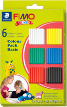 Zestaw glinki polimerowej Fimo Kids Colour Pack Basic 6 kolorów (4007817805176) - obraz 1