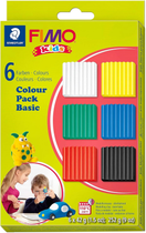 Zestaw glinki polimerowej Fimo Kids Colour Pack Basic 6 kolorów (4007817805176)