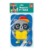 Пазли м'які магнітні А5 Малюк зможе "Єнот" (укр) Vladi Toys (VT3205-91)