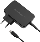 Ładowarka sieciowa Qoltec GaN Power Pro Charger USB-C 90W 5-20V 3-4.5A Black - obraz 1