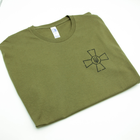 Якісна футболка з Гербом ЗСУ (XL), чоловіча футболка хакі ЗСУ, армійська футболка з бавовни - зображення 3