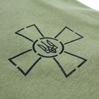 Якісна футболка з Гербом ЗСУ (XL), чоловіча футболка хакі ЗСУ, армійська футболка з бавовни - зображення 4